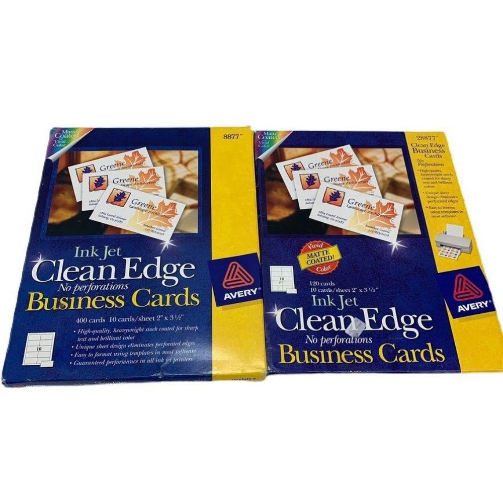 Avery Ink Jet Clean Edge Business Cards